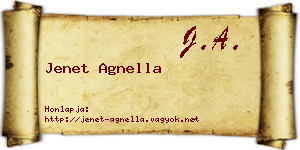 Jenet Agnella névjegykártya